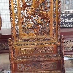 清代描金精品木雕屏鏡 根雕藝術中的靜謐瑰寶